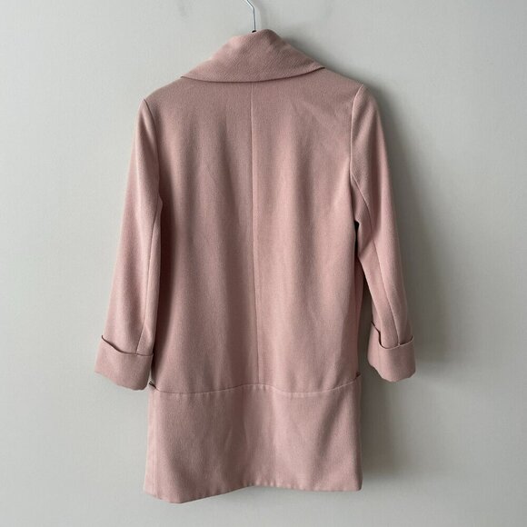 Wilfred Chevalier Open Front Long Sleeve Cuffed Casual Blazer Jacket Pink 00 - Picture 3 of 8